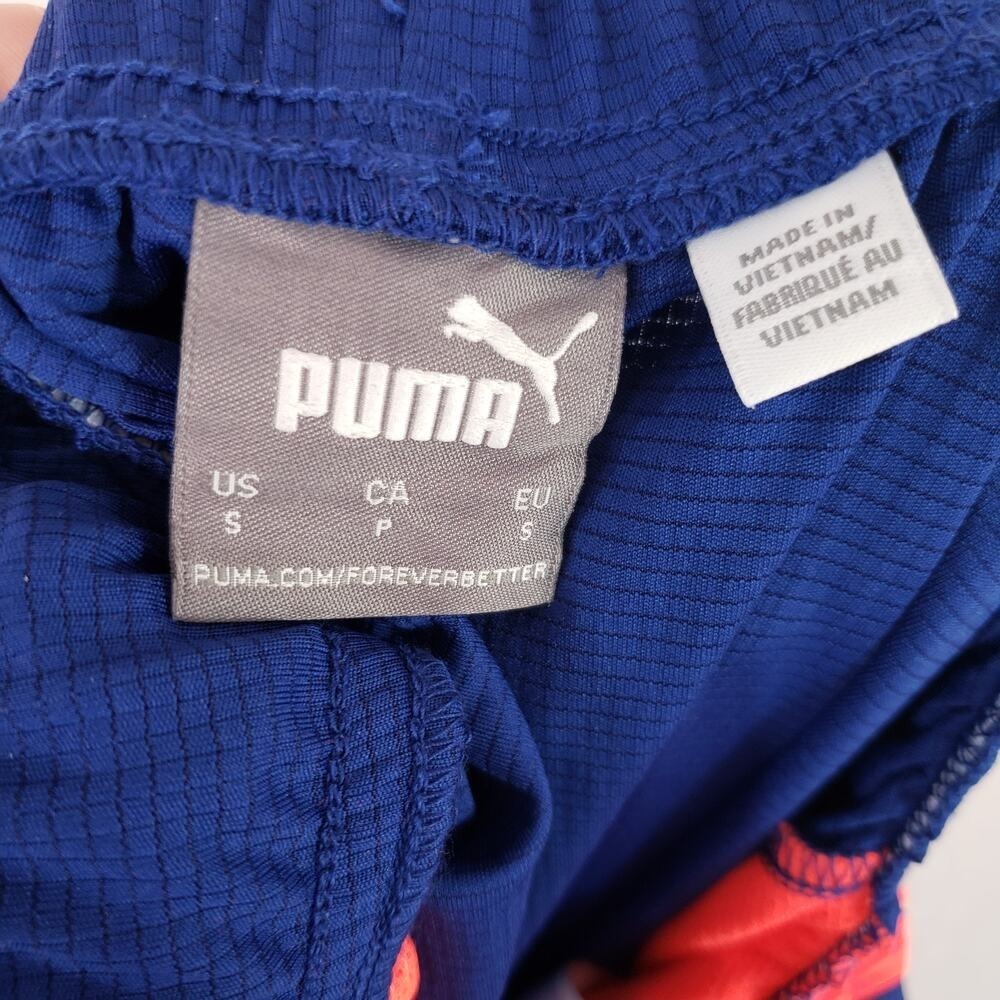 PUMA‎ Cat Shorts Mens Small Dry Cell Moisture Management Blue Coral Pockets NEW - Picture 3 of 10